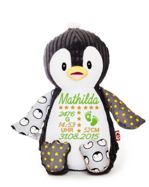 Plüschtier Pinguin mit Namen